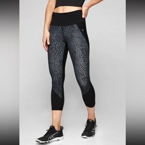 Womens Athleta Trucool Stealth Capri Gym Performance Leggings‎ Size Small